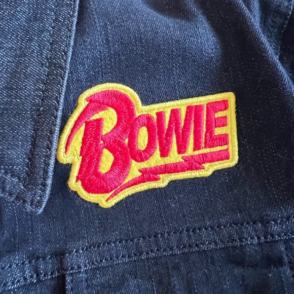 David Bowie Girls Denim Jacket in Black NWT • 2XL - Picture 6 of 7